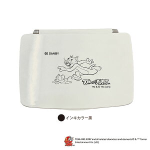 スタンプパッド はんこ ROKKAKU フタバ スタンプパッド トムとジェリー ブラック F0342504 アニメ Tom and Jerry 黒 キャラクター 文房具