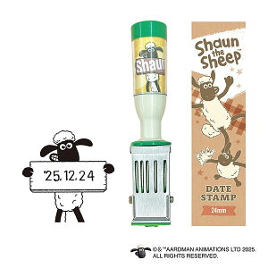 はんこ スタンプ ROKKAKU フタバ 日付印 ひつじのショーン ショーン F0372501 アニメ キャラクター 文房具 回転印