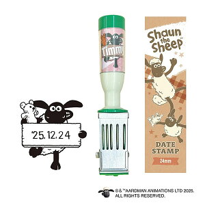 はんこ スタンプ ROKKAKU フタバ 日付印 ひつじのショーン ティミー F0372502 アニメ キャラクター 文房具 回転印