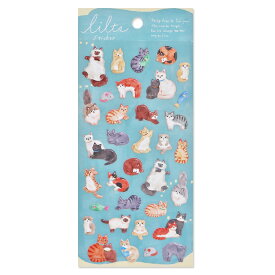 シートシール マインドウェイブ MIND WAVE リルツステッカー キャット 82588 立体シール ぷっくりシール 猫 ネコ