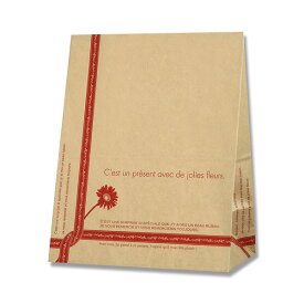 紙袋 角底袋 HEIKO シモジマ ケーキバッグ 大 ルバン レッド （100枚入） ラッピング　ギフト　プレゼント　梱包