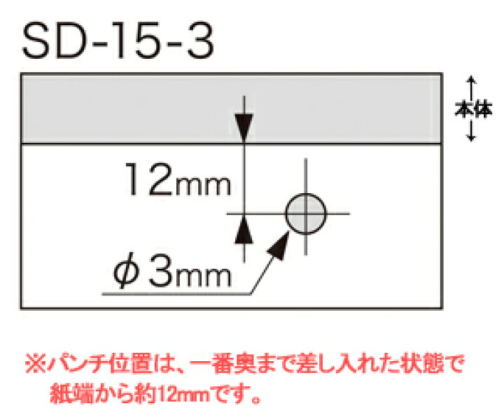 楽天市場 カール事務機 Sd 15 一穴パンチ ワンホールパンチ 穴径3mm シモジマラッピング倶楽部