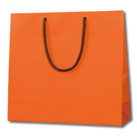 紙袋 プレゼント用 光沢 手提げ HEIKO シモジマ ブライトバッグ GM Dオレンジ(10枚入) ラッピング