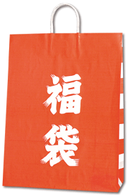 紙袋 手提げ HEIKO シモジマ 福袋用紙袋 25チャームバッグ(25CB)「福袋」 カスタムB（50枚入り） ラッピング