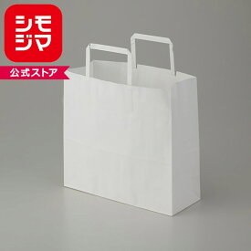 HEIKO 紙袋 手提げ紙袋 H25チャームバッグ 26-1 晒白無地 幅260×マチ100×高240mm 50枚入 ホワイト 業務用 ラッピング シモジマコード003267300
