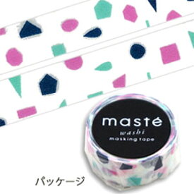 マスキングテープ maste MULTI 北欧パターン カラーピース ネイビー MST-MKT19-NV ネコポス対応