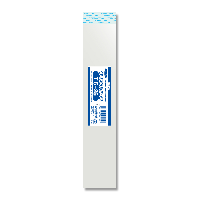 便利なテープ付きの透明OPP袋 OPP袋 クリスタルパック HEIKO シモジマ 登場大人気アイテム T5-25 魅力的な価格 ラッピング 透明袋 100枚 テープ付き ハンドメイド 梱包袋