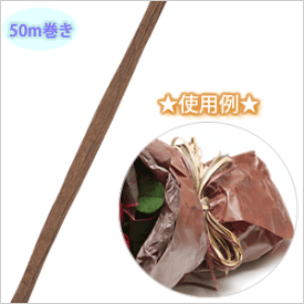 HEIKO シモジマ ペーパーラフィア 13 ブラウン 約幅5mm×50m巻き