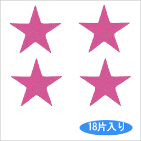 タックラベル（シール）HEIKO シモジマ No.335 メタリック星形 ピンク 25mm（18片入り）