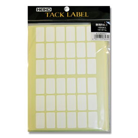 HEIKO シモジマ タックラベル（シール）得用 No.1 白無地ラベルシール 12x21mm（1620片入り）