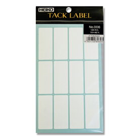 HEIKO シモジマ タックラベル（シール） No.006 白無地ラベルシール 19x45mm（120片入り）