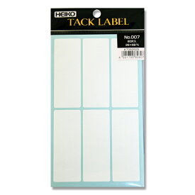 HEIKO シモジマ タックラベル（シール） No.007 白無地ラベルシール 26x69mm（60片入り）