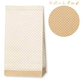 紙袋 角底袋 HEIKO シモジマ ピンドット No.4 WH（100枚入） ラッピング　ギフト　プレゼント　梱包