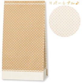 紙袋 角底袋 HEIKO シモジマ ピンドット No.6 WH（100枚入） ラッピング　ギフト　プレゼント　梱包