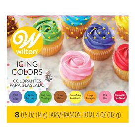 【 wilton 8カラー セット 】 ウィルトン アイシング カラー 8色 カラフル デコレーション トッピング 製菓材料 ケーキ クッキー クリーム 洋菓子 業務用　20P30May15 _5bu