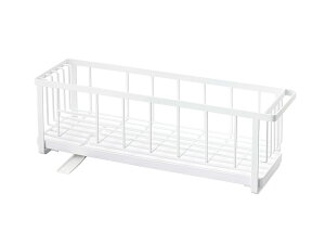 Tower スリムツーウェイ水切りワイヤーバスケット ホワイト