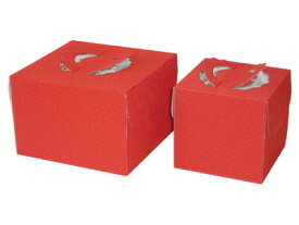 ラッピング 箱 ボックス ラッピング箱 【　デコ箱 Cーマルチ赤 6号（トレーなし） 　】　ケーキ 箱 ケーキ箱 ケーキボックス ギフトボックス ラッピング用品 ラッピングボックス ギフトラッピング 消耗品 業務用