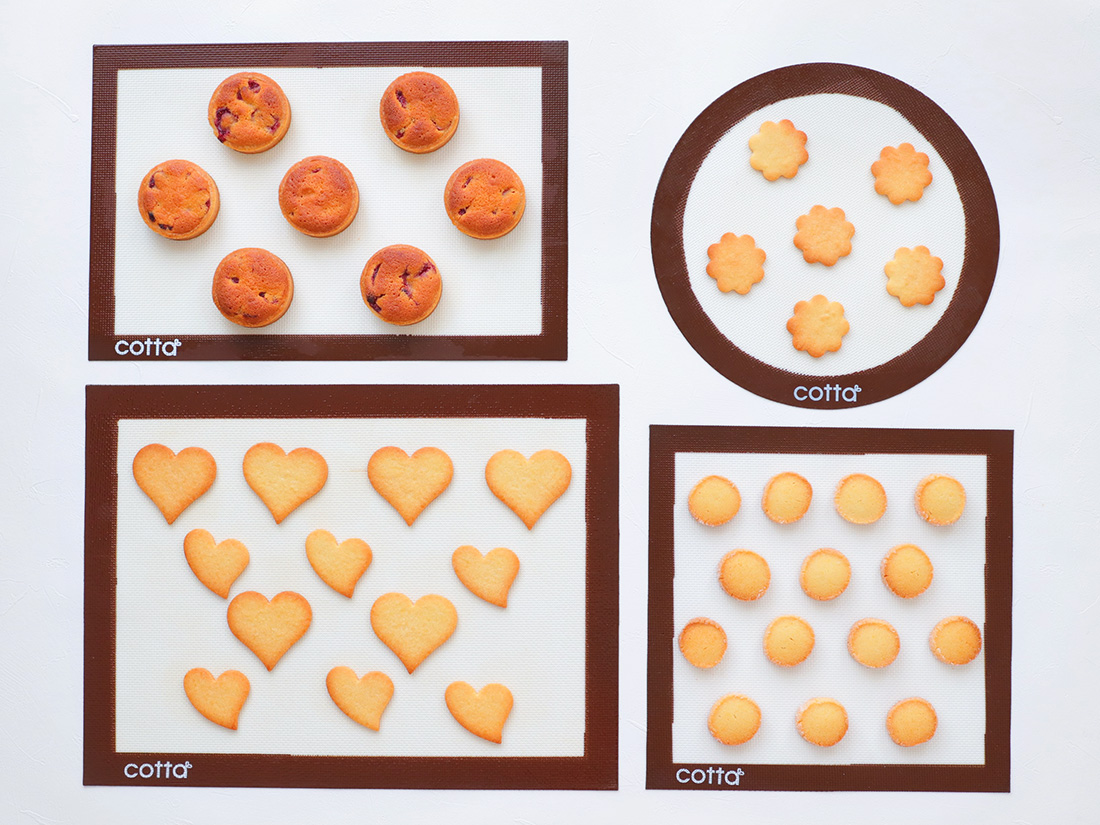 楽天市場】cotta シルパン（240×360) ベーキングマット クッキー