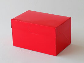 【少量販売】ケーキ箱 ロックBOX105 レッド 4×6