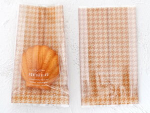 ★★単品購入で送料無料★★cotta ガス袋千鳥格子柄 ブラウン 85×H150(マチ25)mm