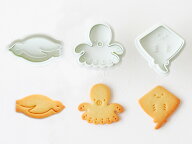 【在庫処分特価】cotta 海クッキー型(ペンギン・タコ・エイ)