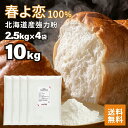 【送料無料】北海道産強力粉 春よ恋 100％ 2.5kg×4袋セット 合計10kg分 【国産 小麦粉 パン用小麦粉 まとめ買い 小分…