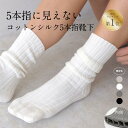 【PT10倍】外から見えないコットンシルク5本指靴下 冷房対策 コットン シルク シークレットソックス 五本指 レディース 消臭 温活 冷えとり 冷え取り 足首 妊婦 産後 妊活 WRAY ゆったり 暖かい クルー プレゼント 送料無料 絹 5本指ソックス ギフト
