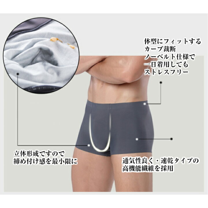 楽天市場 ボクサーパンツ メンズ シームレス ショーツ 男性用 下着 無地 インナー アンダーウエア パンツ バレンタイン 新生活 Well Life Store