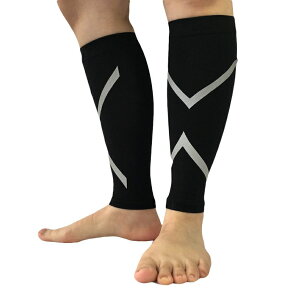 【お買物マラソン★P10倍】ふくらはぎ サポーター スポーツ ゴルフ むくみ 疲れ カーフスリーブ 両足入り 加圧 着圧ソックス 男 女 兼用 送料無料