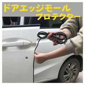 ドアモール 静音 プロテクター 車 プロテクターモール 外装モール ドアガード 車 取り付け 黒 クリア 送料無料