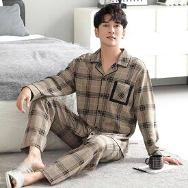 【スーパーSALE】パジャマ メンズ 安い 上下セット 長袖 綿 ルームウェア 夏 前開き 秋 ゆったり 薄手 冬 春 暖か おしゃれ 大きいサイズ 部屋着 プレゼント ストライプ 無地