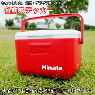【ザラザラ面にも貼れる】名前シール 防水 ステッカー 10cm×2.5cm クーラーボックス 水筒 オリジナルシ…