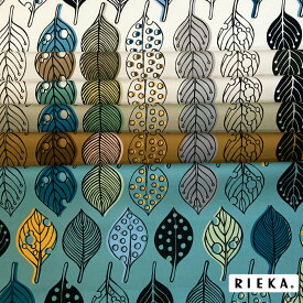 落ち葉 国産オックス/ブロード/シーチング/ダブルガーゼ/ローン/11号帆布 RIEKA（植物柄/葉/北欧風/かわいい/おしゃれ/手芸生地/入園入学/雑貨小物）