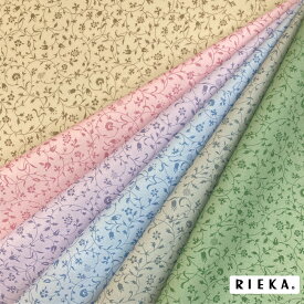 Petit arabesque 国産オックス/ブロード/シーチング/ダブルガーゼ/ローン/11号帆布 RIEKA（花柄/小花柄/かわいい/おしゃれ/手芸生地/入園入学/雑貨小物）