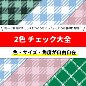 【10cm単位】生地 2色チェック大全 国産オックス／ブロード／シーチング／ローン／ガーゼ RIEKA（ギンガムチェック/格子柄/チェック柄/千鳥格子/かわいい/おしゃれ/手芸/入園入学/巾着/雑貨小物/マスク/内布/レッスンバッグ/シューズ入れ/日本製/オンデマンド）