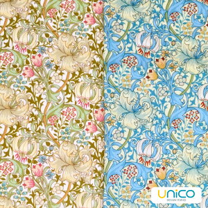 ARN002 国産オックス/ブロード/シーチング/ダブルガーゼ/ローン/11号帆布 UNICO(花柄/ユリ/かわいい/おしゃれ/手芸生地/入園入学/雑貨小物)