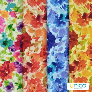 KNI002 国産オックス/ブロード/シーチング/ダブルガーゼ/ローン/11号帆布 UNICO(ニット風/花柄/植物柄/かわいい/おしゃれ/手芸生地/入園入学/雑貨小物)