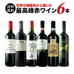 【送料無料】「6」世界の銘醸地から届いた最高峰赤ワイン6本セット送料無料赤ワインセット【ギフト・プレゼント対応可】【ギフトワイン】【ソムリエ】【お歳暮ギフト】