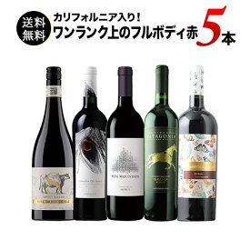 ワインセット 赤ワイン 送料無料 カリフォルニア入り！ワンランク上のフルボディ赤ワイン5本セット 第59弾「4/10更新」【ワイン ギフト ソムリエ厳選】