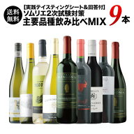 【実践テイスティングシート&回答付】ソムリエ2次試験対策 主要品種飲み比べMIX9本セット ワインエキスパ…