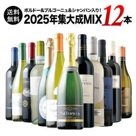 「6」ボルドー＆ブルゴーニュ＆シャンパン入り！2025年集大成MIX12本セット 送料無料 ミックスセット（赤5・白5・シャンパン1・泡1）「12/10更新」【s2512】
