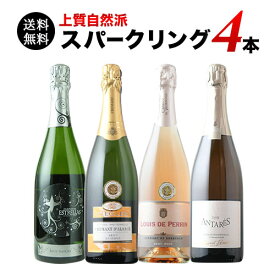 ワインセット スパークリングワイン 送料無料 上質自然派スパークリング4本セット 第25弾【ワイン ギフト ソムリエ厳選】