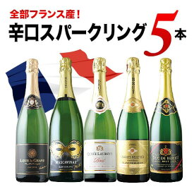 全部フランス産！辛口スパークリングワイン5本セット 第35弾 スパークリングワインセット「7/3更新」