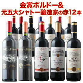 ワインセット 赤ワイン 送料無料 16周年記念！金賞ボルドーと元五大シャトー醸造家の赤ワイン12本セット「1/30更新」【フランスワイン ボルドーワイン チリワイン フランス ボルドー チリ】【ワイン ギフト ソムリエ厳選】