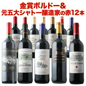 ワインセット 赤ワイン 送料無料 17周年記念！金賞ボルドーと元五大シャトー醸造家の赤ワイン12本セット「8/4更新」【フランスワイン ボルドーワイン チリワイン フランス ボルドー チリ】【ワイン ギフト ソムリエ厳選】