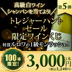 【300本限定!】トレジャーハントセール限定!ワインくじ(白ワイン・シャンパン)ドンペリ、モエ、ルロワなど高級ワインが当たる!【12本単位のご購入で送料無料/ギフト・プレゼント対応可】【ギフトワイン】【ソムリエ】