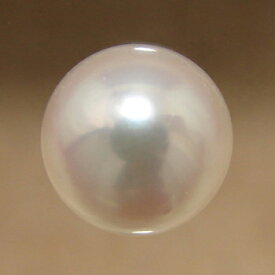 あこや本真珠 パールルース(シングル) ホワイト系 8.5-9.0mm BBB ラウンド （片穴があいています）[n3][4-413]（真珠 パールセミオーダー 加工用）