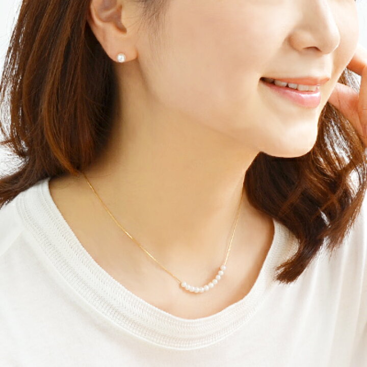 楽天市場】《SMILEY》あこや真珠ペンダント 3.5-4.0mm K18WG/YG/PG 