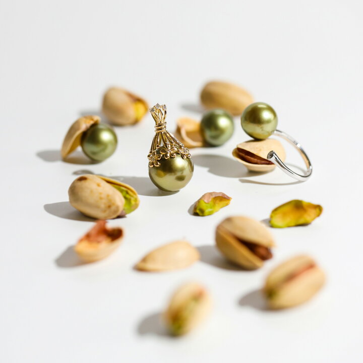 楽天市場】《Pistachio》 タヒチ黒蝶真珠 イヤリング 12mmUP K14WG 