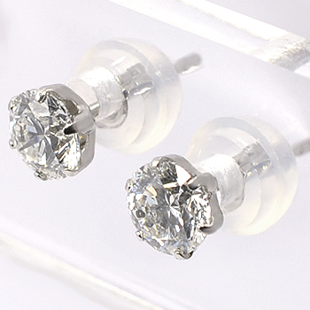 【楽天市場】【受注発注品】［鑑定書付］ダイヤモンド スタッドピアス 0.25ct×2 SIクラス Dup(無色透明） GoodUP Pt900  プラチナ[n6]（一粒ダイヤ）: 真珠の卸屋さん